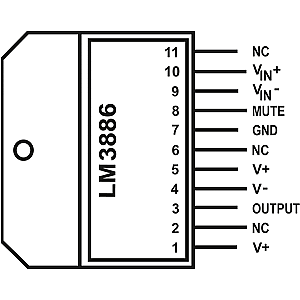 Audio power amplifier, 68 W, 1-channel, 20 - 84 V, TO-220-11