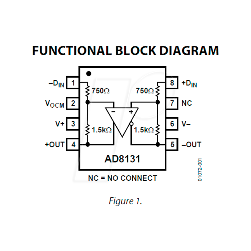 Differential amplifier, 1-fold, 2000 V/µs, 400 MHz, SO-8
