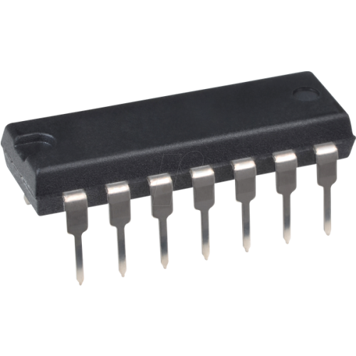 D/A converter, 10-bit, 2-channel, SPI, 2.7 ... 5.5 V, DIP-14