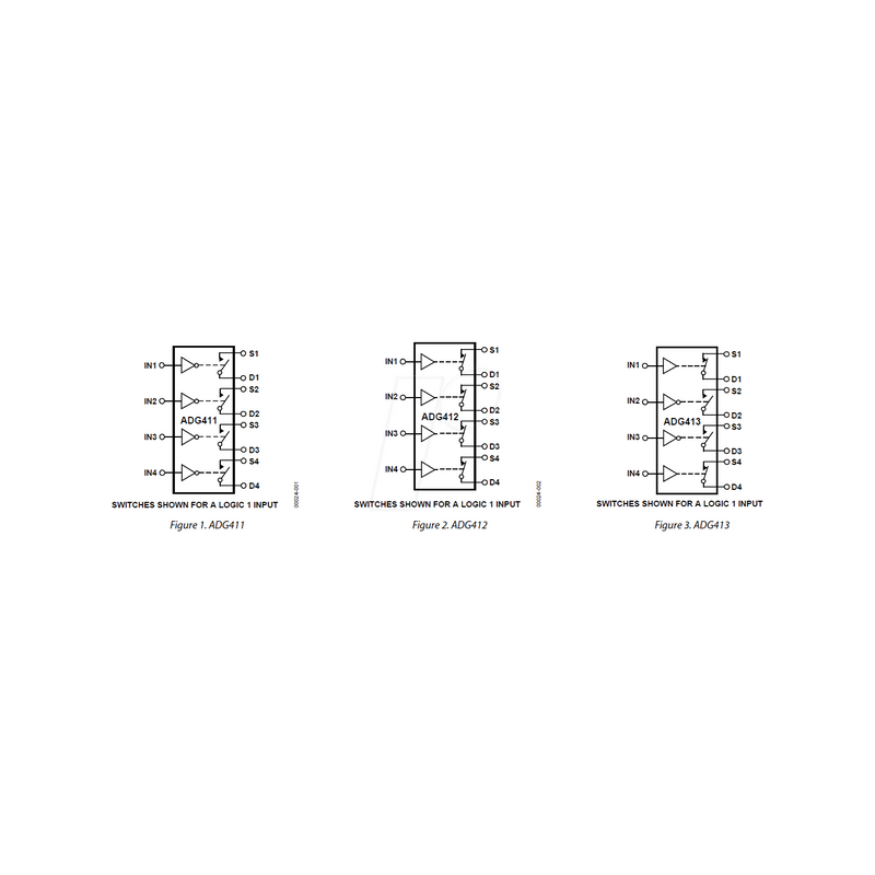 Analogue switch, 4 channels, SPST, 4.5 ... 5.5 V, SO-16