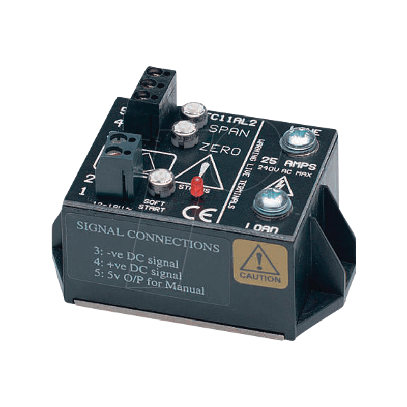 Phase angle control with integrated power section