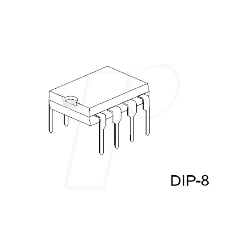 Current mode PWM controller, 1-fold, ±1 Aout, 30 Vcc, DIP-8