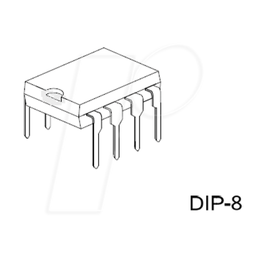 Current mode PWM controller, 1-fold, ±1 Aout, 30 Vcc, DIP-8