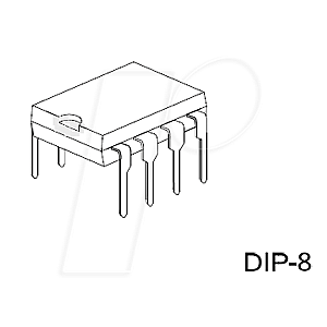 Current mode PWM controller, 1-fold, ±1 Aout, 30 Vcc, DIP-8