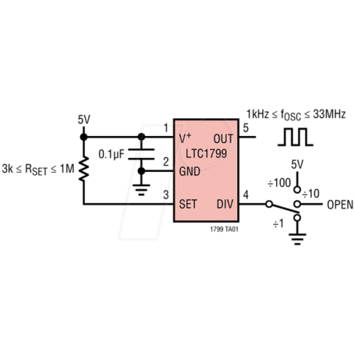 Oszillator,1kHz-33MHz, SOT-23-5