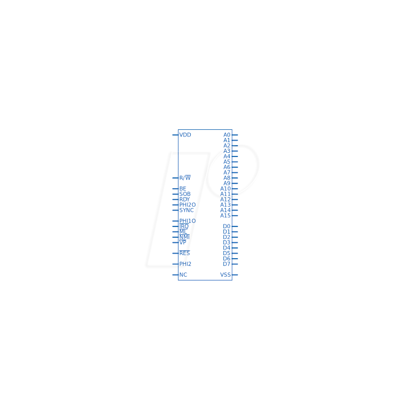 8-bit 65x microprocessor, 14 MHz,1.8-5.25 V,PDIP-40